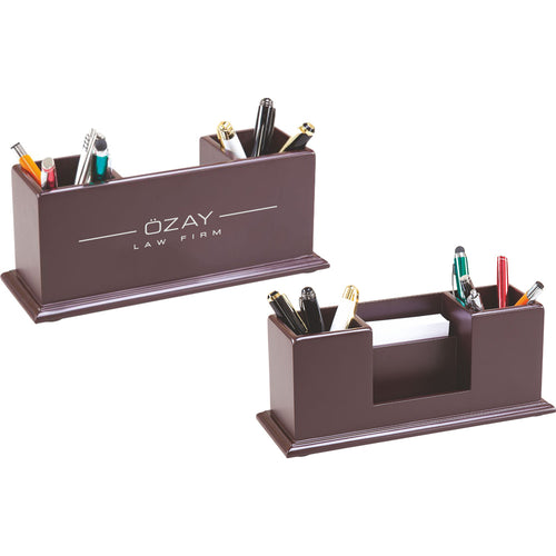 Wooden Desk Pen Holder