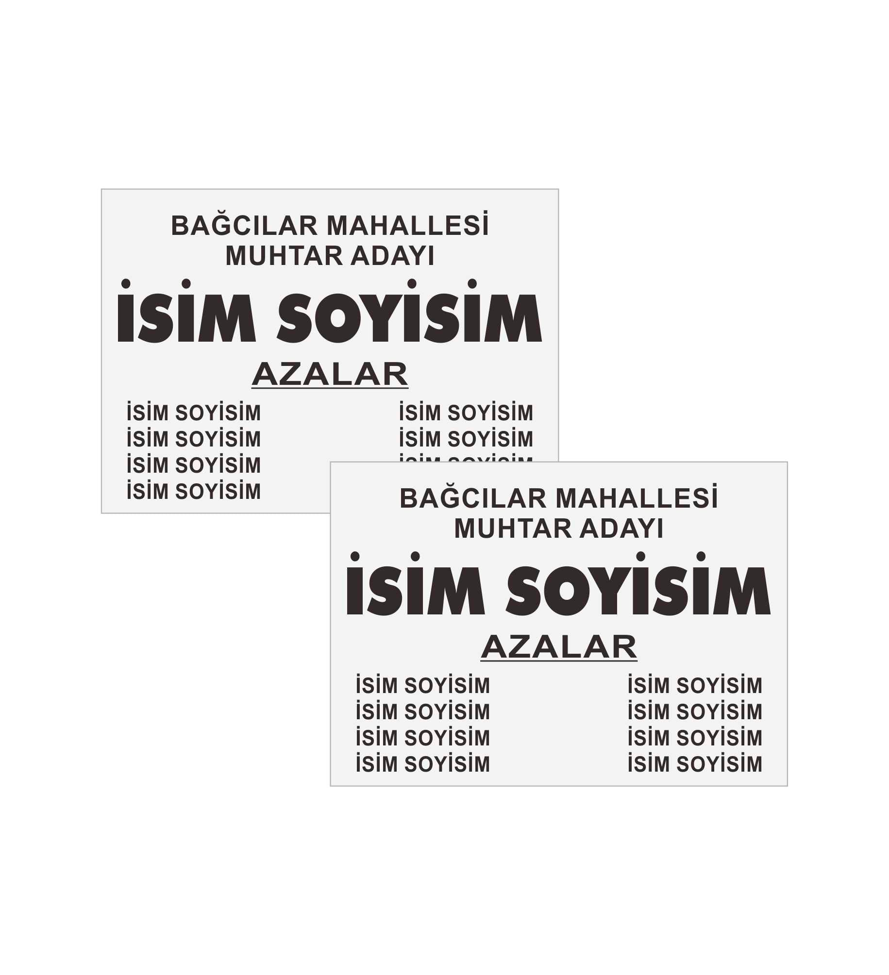 Muhtar Adayı Seçim Kağıdı