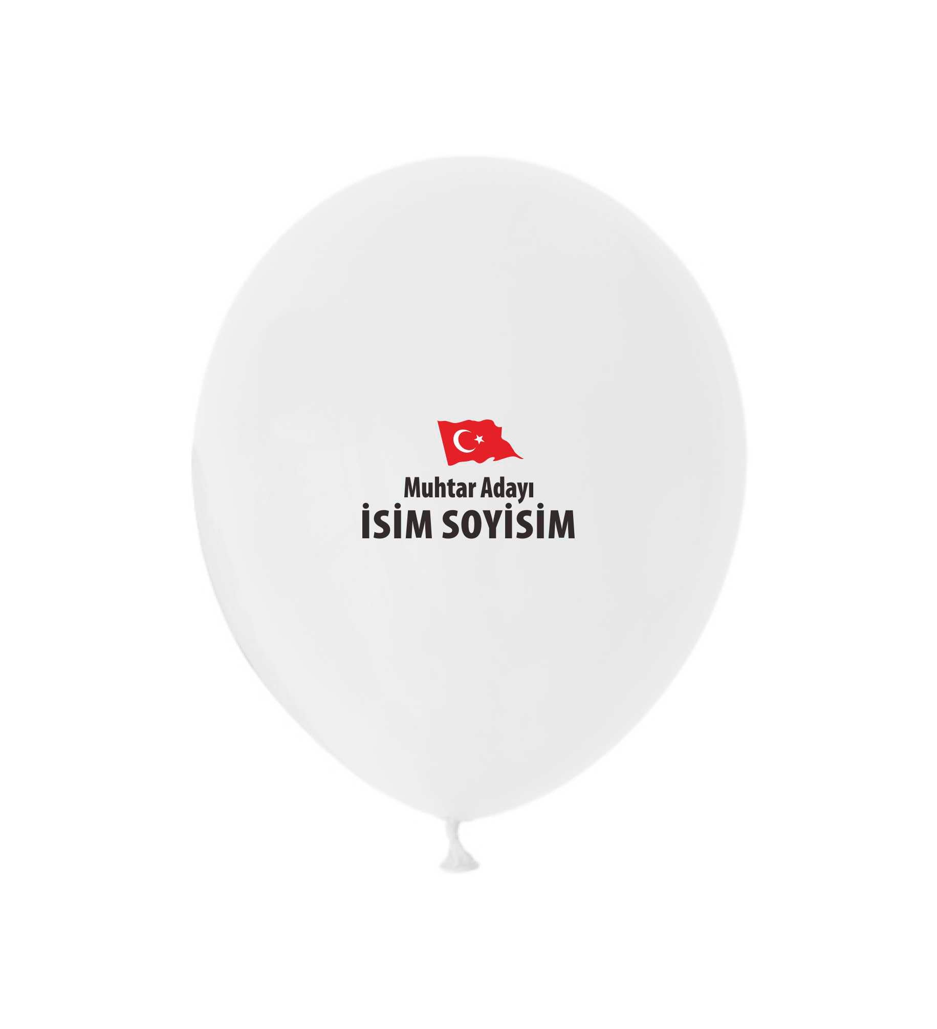 Muhtar Adayı Baskılı Balon