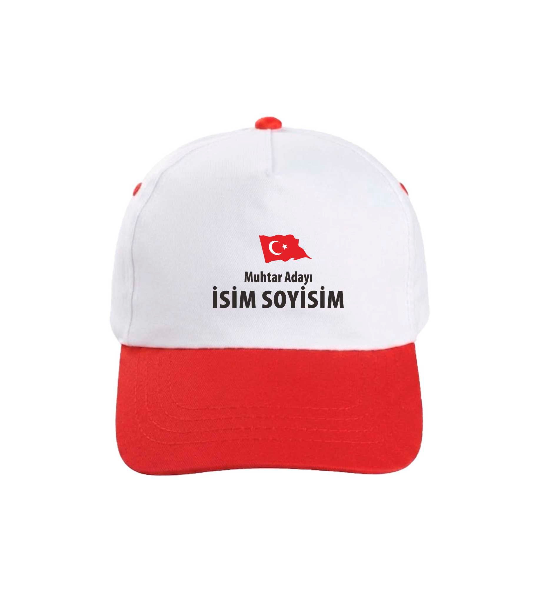 Muhtar Adayı Baskılı Şapka