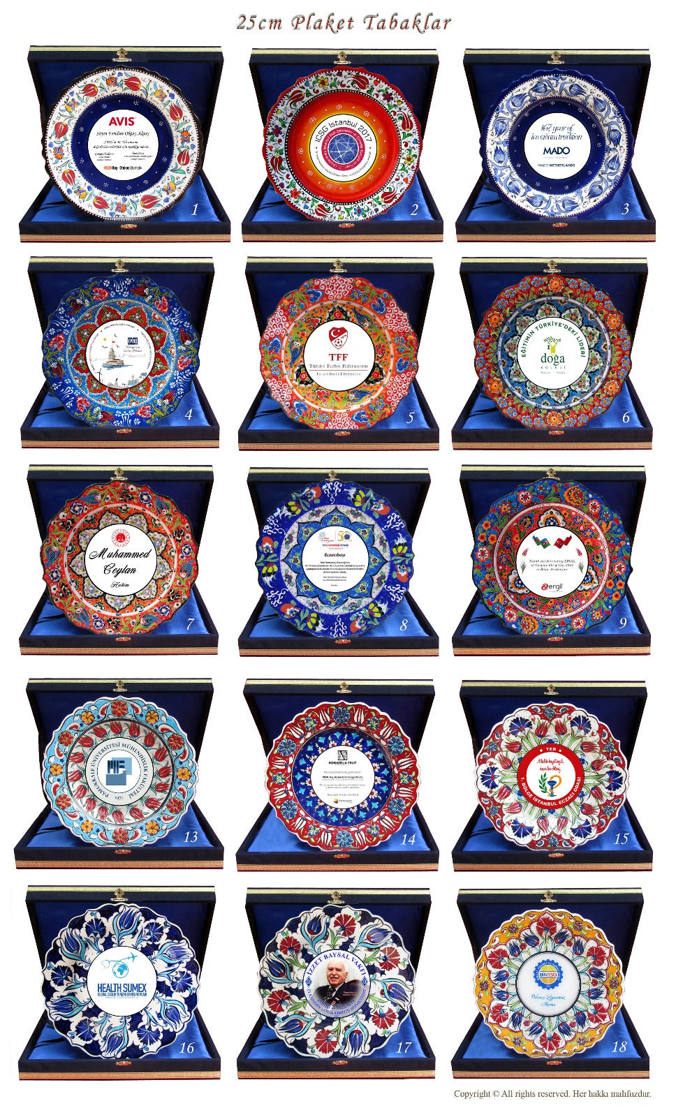 Porselen Tabak Plaket